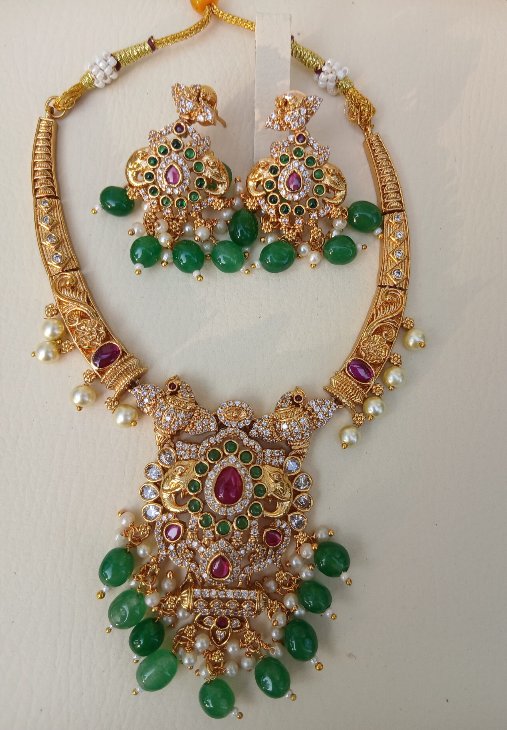 Premium South Indian Temple Jewellery Set - Article 1