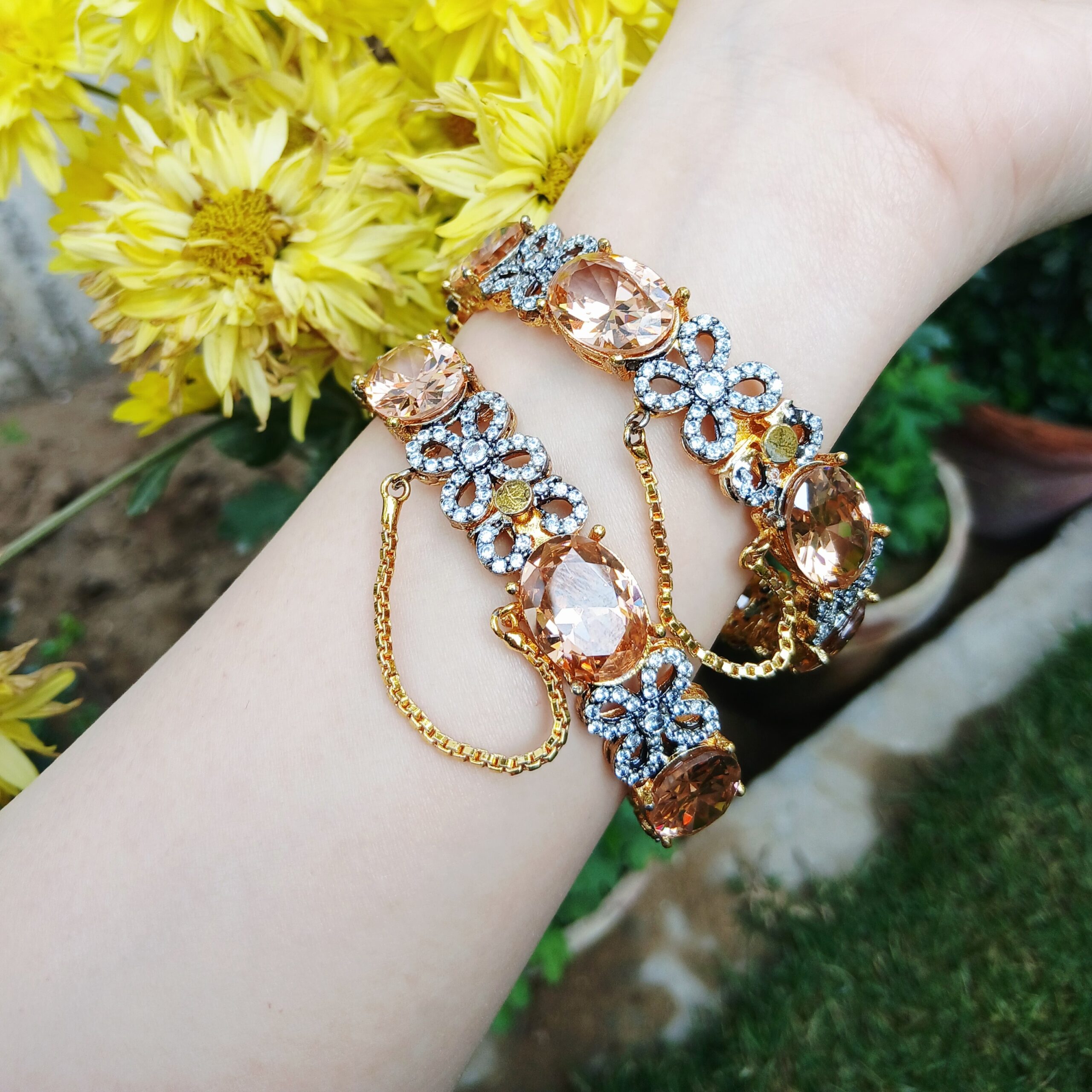 Champagne Radiance Gold-Plated Openable Bangles - Article 16