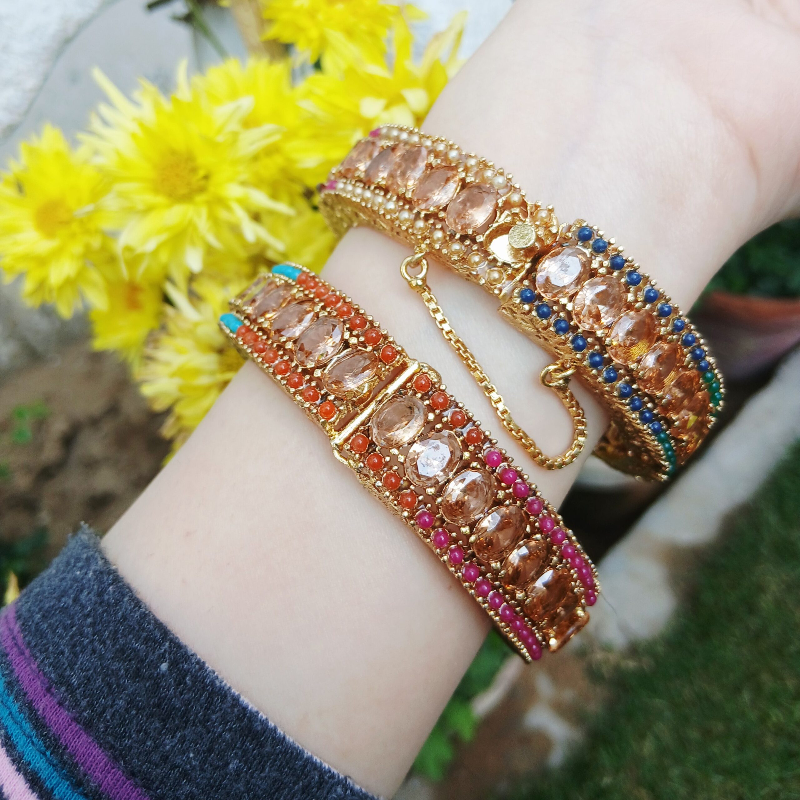 Champagne Zircon Multitone Gold-Plated Bangles - Article 7 - Image 5