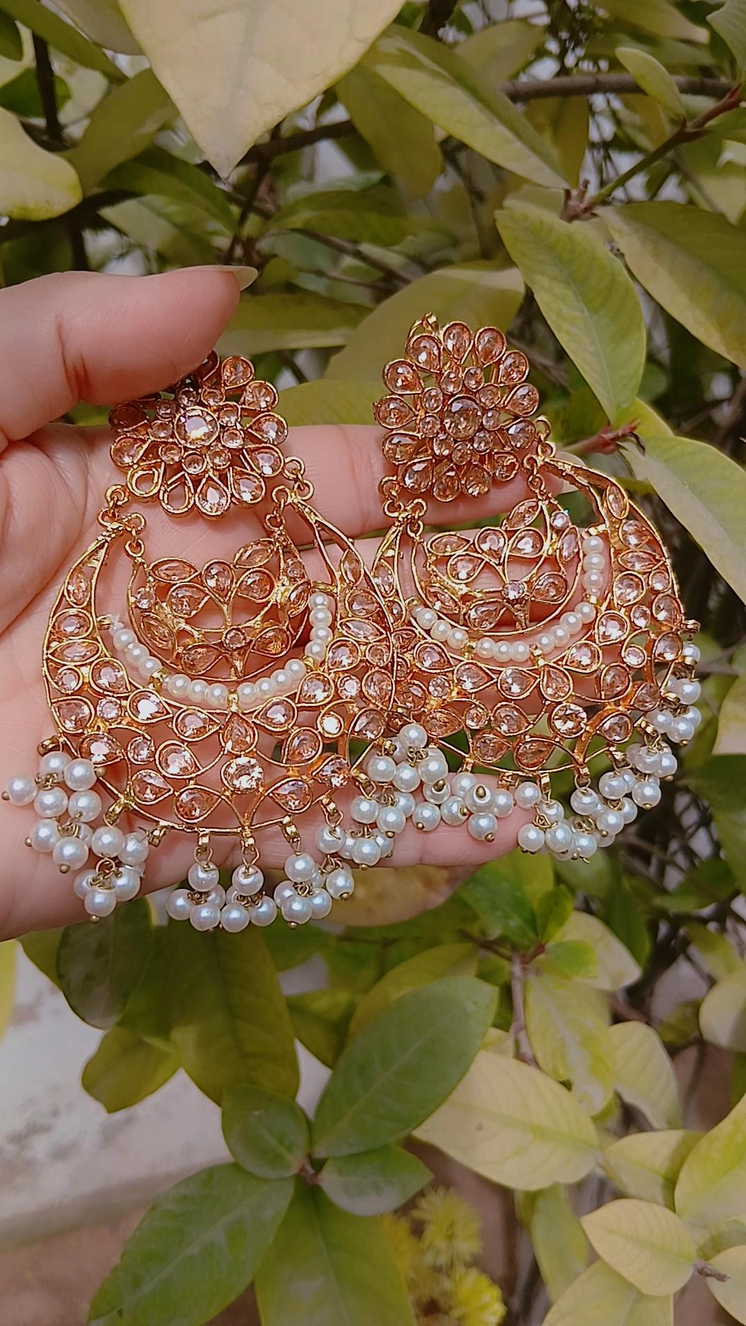 Champagne Radiance Filigree Chandbalis — Article A10 - Image 3