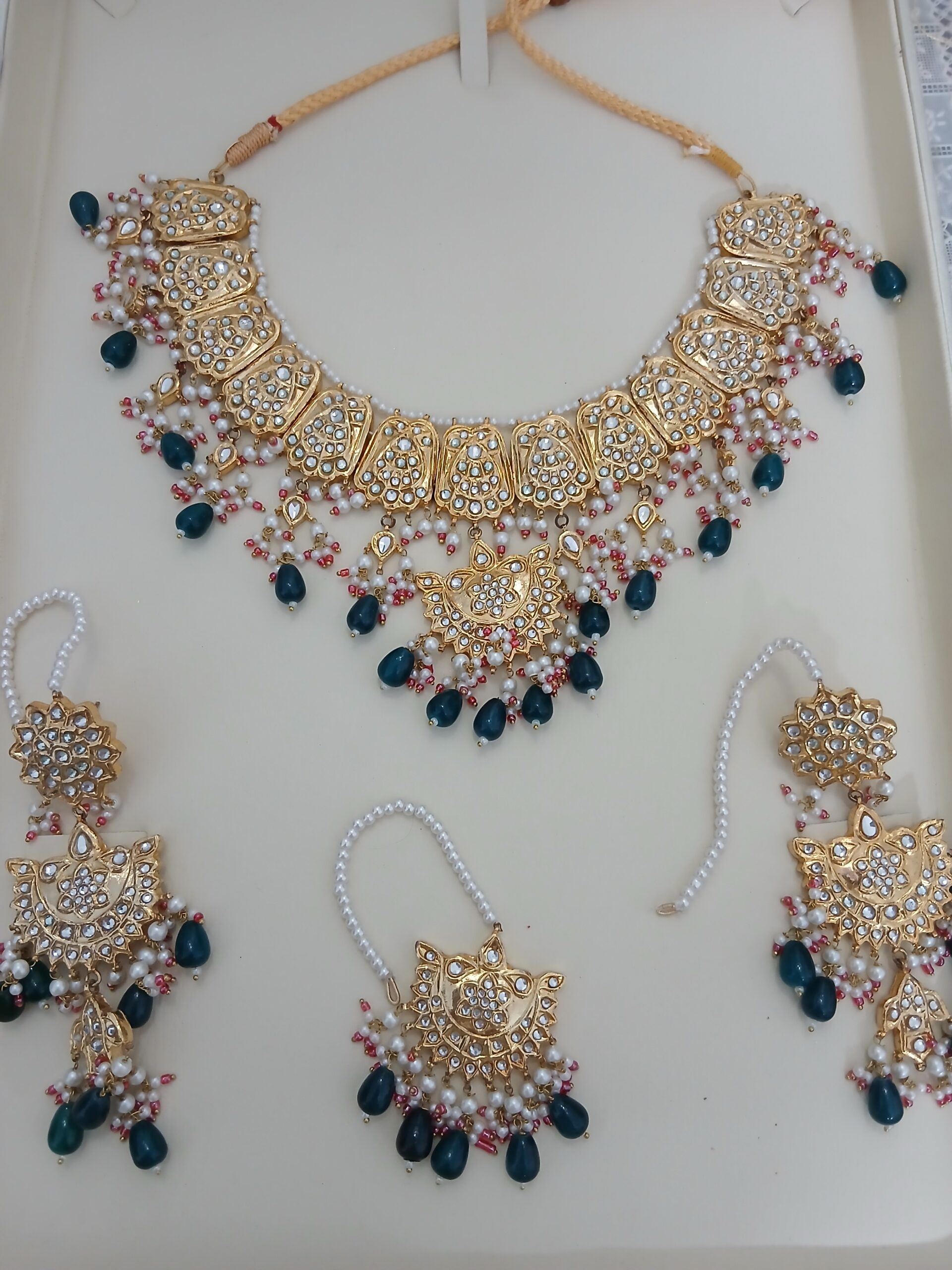 Imperial Fan-Motif Thappa Kundan Choker Suite - Article 13
