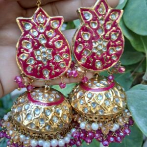 Heritage Layered Thappa Kundan Jhumka Earrings - Article 2