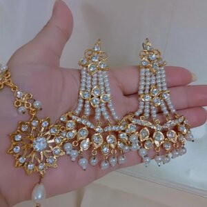 Crystal Cascading Earring & Teeka Set — Article A21