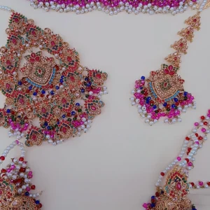 Imperial Multi-Color Navratan Gold-Plated Bridal Suite - Article 22