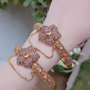 Champagne Floral Heritage Gold-Plated Bangles — Article 44