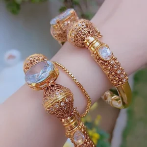 Clear Radiance Heritage Gold-Plated Bangles — Article 47