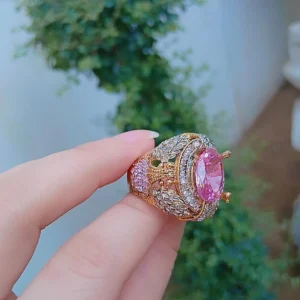Blush Royalty Gold-Plated Statement Ring — Article 5