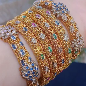 Multi-Color Designer Heritage Bangle Set — Article 54