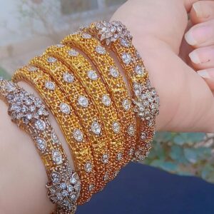 Icy Crystal Designer Heritage Bangle Set — Article 55