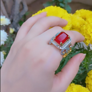 Imperial Ruby Gold-Plated Statement Ring — Article 4